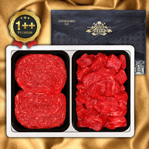 [횡성투뿔]1++횡성한우 2P 1호 600g(불/국300)