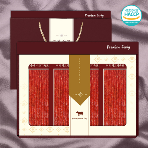 [New블랙라벨]수제 쇠고기육포 4호 350g(지함50g 7p)