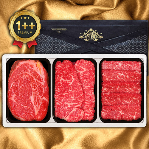 [횡성투뿔]1++횡성한우 3P 14호 1.2kg(등/채/특400)