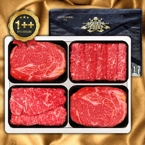 [횡성투뿔]1++횡성한우 4P 16호 1.6kg(등/등/특/채400)