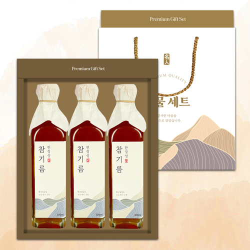 [천연의향]정성참기름3P 세트 (300ml*3)