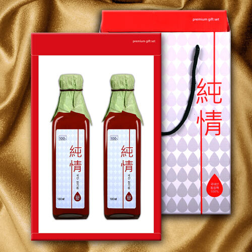 [국산]순정참기름2P 1호 선물세트(180ml*2)